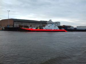 Bau Weserfähre Tangermünde